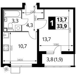 1-BD Apartment Sale, 33.9 sq. m. at Pervyi Lermontovskiy, zhiloy kompleks 1-y Lermontovskiy, Lyubertsy, Moscow Region, Russia #2 1-BD Apartment Sale, 33.9 sq. m. at Pervyi Lermontovskiy, zhiloy kompleks 1-y Lermontovskiy, Lyubertsy, Moscow Region, Russia #2