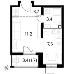 Apartment Sale, 27.4平方米 at Pervyi Lermontovskiy, zhiloy kompleks 1-y Lermontovskiy, Lyubertsy, Moscow Region, Russia #3 Apartment Sale, 27.4平方米 at Pervyi Lermontovskiy, zhiloy kompleks 1-y Lermontovskiy, Lyubertsy, Moscow Region, Russia #3