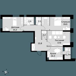3-BD Apartment Sale, 89 sq. m. at Sky Garden, Stroitelny Drive, 9с6, Moscow, Russia #2