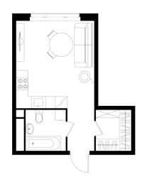 Apartment Sale, 28.7平方米 at Peredelkino Blizhnee, Korneya Chukovskogo Street, 1, Vnukovskoye Settlement, Moscow, Russia #4