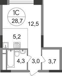 Apartment Sale, 28.7平方米 at Peredelkino Blizhnee, Korneya Chukovskogo Street, 1, Vnukovskoye Settlement, Moscow, Russia #2 Apartment Sale, 28.7平方米 at Peredelkino Blizhnee, Korneya Chukovskogo Street, 1, Vnukovskoye Settlement, Moscow, Russia #2