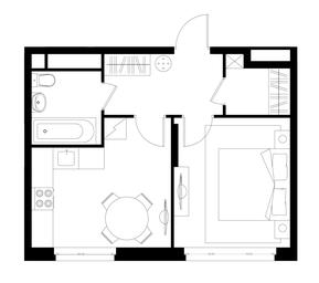 Apartment Sale, 36.1平方米 at Peredelkino Blizhnee, Korneya Chukovskogo Street, 1, Vnukovskoye Settlement, Moscow, Russia #4