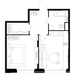 Apartment Sale, 47.7 sq. m. at Peredelkino Blizhnee, Korneya Chukovskogo Street, 1, Vnukovskoye Settlement, Moscow, Russia #4