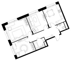 3-BD Apartment Sale, 73.9 sq. m. at Peredelkino Blizhnee, Korneya Chukovskogo Street, 1, Vnukovskoye Settlement, Moscow, Russia #4