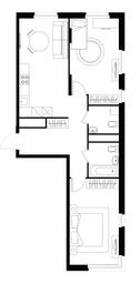 2-BD Apartment Sale, 66.8平方米 at Peredelkino Blizhnee, Korneya Chukovskogo Street, 1, Vnukovskoye Settlement, Moscow, Russia #4