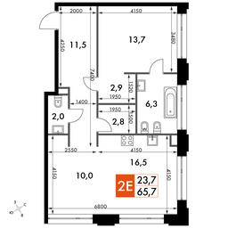 2-BD Apartment Sale, 67.8 sq. m. at Sydney Prime, Shenogina Street, Moscow, Russia #2 2-BD Apartment Sale, 67.8 sq. m. at Sydney Prime, Shenogina Street, Moscow, Russia #2