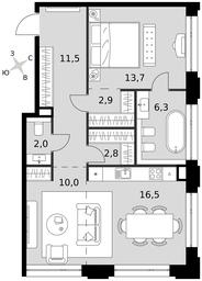 2-BD Apartment Sale, 67.8 sq. m. at Sydney Prime, Shenogina Street, Moscow, Russia #3 2-BD Apartment Sale, 67.8 sq. m. at Sydney Prime, Shenogina Street, Moscow, Russia #3