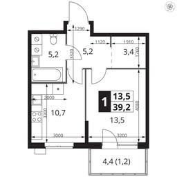 1-BD Apartment Sale, 39.2 sq. m. at 1 Izmajlovskij, Montazhnaya Street, 8с13, Moscow, Russia #2 1-BD Apartment Sale, 39.2 sq. m. at 1 Izmajlovskij, Montazhnaya Street, 8с13, Moscow, Russia #2