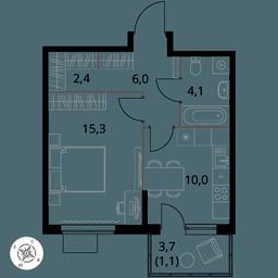 1-BD Apartment Sale, 38.9 sq. m. at 1 Izmajlovskij, Montazhnaya Street, 8с13, Moscow, Russia #3 1-BD Apartment Sale, 38.9 sq. m. at 1 Izmajlovskij, Montazhnaya Street, 8с13, Moscow, Russia #3