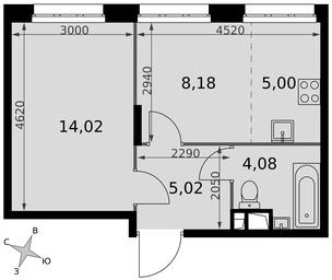 2-BD Apartment Sale, 36.3 sq. m. at Dvizhenie. Govorovo, Центральная улица, 47, деревня Говорово, поселение Московский, Москва, Россия #4
