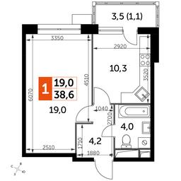 1-BD Apartment Sale, 38.6 sq. m. at Datskiy Kvartal, Datskiy Kvartal Residential Complex, posyolok Nagornoye, Mytishi Urban District, Moscow Region, Russia #2 1-BD Apartment Sale, 38.6 sq. m. at Datskiy Kvartal, Datskiy Kvartal Residential Complex, posyolok Nagornoye, Mytishi Urban District, Moscow Region, Russia #2