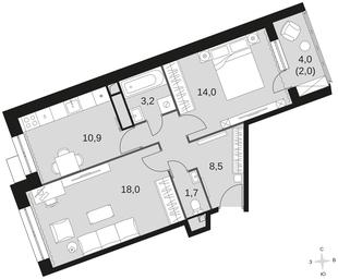 2-BD Apartment Sale, 58.1 sq. m. at Datskiy Kvartal, Datskiy Kvartal Residential Complex, posyolok Nagornoye, Mytishi Urban District, Moscow Region, Russia #3 2-BD Apartment Sale, 58.1 sq. m. at Datskiy Kvartal, Datskiy Kvartal Residential Complex, posyolok Nagornoye, Mytishi Urban District, Moscow Region, Russia #3