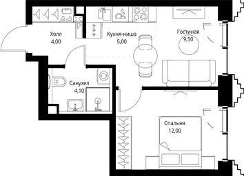 1-BD Apartment Sale, 34.6 sq. m. at SET, Vereyskaya Street, Moscow, Russia #2 1-BD Apartment Sale, 34.6 sq. m. at SET, Vereyskaya Street, Moscow, Russia #2