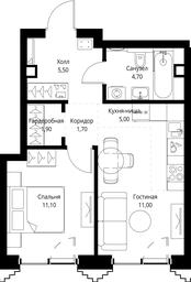 1-BD Apartment Sale, 40.9平方米 at SET, Vereyskaya Street, Moscow, Russia #3