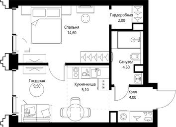 1-BD Apartment Sale, 39.7平方米 at SET, Vereyskaya Street, Moscow, Russia #4