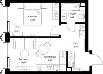1-BD Apartment Sale, 40.7 sq. m. at SET, Vereyskaya Street, Moscow, Russia #2 1-BD Apartment Sale, 40.7 sq. m. at SET, Vereyskaya Street, Moscow, Russia #2
