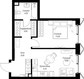 Продажа 1-комн. квартиры, 45,3 м² в ЖК «SET (Сет)», Верейская улица, Москва, Россия #2