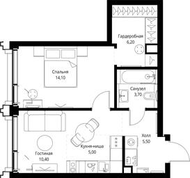 1-BD Apartment Sale, 44.9 sq. m. at SET, Vereyskaya Street, Moscow, Russia #3 1-BD Apartment Sale, 44.9 sq. m. at SET, Vereyskaya Street, Moscow, Russia #3