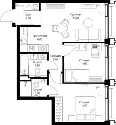 2-BD Apartment Sale, 55.7 sq. m. at SET, Vereyskaya Street, Moscow, Russia #3 2-BD Apartment Sale, 55.7 sq. m. at SET, Vereyskaya Street, Moscow, Russia #3