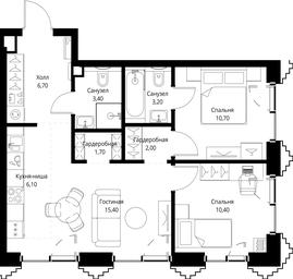 2-BD Apartment Sale, 59.6 sq. m. at SET, Vereyskaya Street, Moscow, Russia #3 2-BD Apartment Sale, 59.6 sq. m. at SET, Vereyskaya Street, Moscow, Russia #3