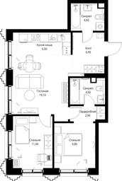 2-BD Apartment Sale, 64.9 sq. m. at SET, Vereyskaya Street, Moscow, Russia #3 2-BD Apartment Sale, 64.9 sq. m. at SET, Vereyskaya Street, Moscow, Russia #3