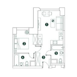 1-BD Apartment Sale, 42.7 sq. m. at Very, Botanicheskaya Street, 29, Moscow, Russia #2 1-BD Apartment Sale, 42.7 sq. m. at Very, Botanicheskaya Street, 29, Moscow, Russia #2