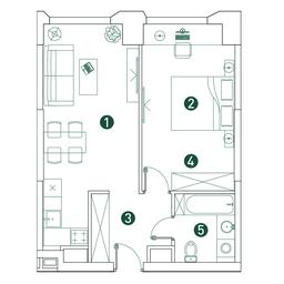 1-BD Apartment Sale, 48.3 sq. m. at Very, Botanicheskaya Street, 29, Moscow, Russia #3 1-BD Apartment Sale, 48.3 sq. m. at Very, Botanicheskaya Street, 29, Moscow, Russia #3