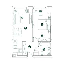 1-BD Apartment Sale, 48.3 sq. m. at Very, Botanicheskaya Street, 29, Moscow, Russia #2 1-BD Apartment Sale, 48.3 sq. m. at Very, Botanicheskaya Street, 29, Moscow, Russia #2