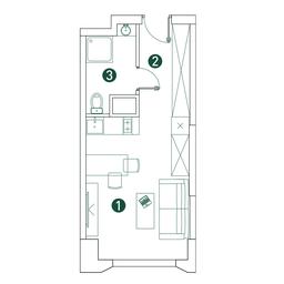 Apartment Sale, 26.5 sq. m. at Very, Botanicheskaya Street, 29, Moscow, Russia #3