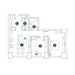 2-BD Apartment Sale, 66.1 sq. m. at Very, Botanicheskaya Street, 29, Moscow, Russia #2