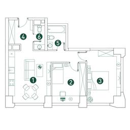 2-BD Apartment Sale, 66.1 sq. m. at Very, Botanicheskaya Street, 29, Moscow, Russia #3