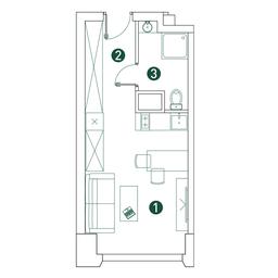Apartment Sale, 26.7 sq. m. at Very, Botanicheskaya Street, 29, Moscow, Russia #3