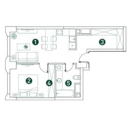 1-BD Apartment Sale, 47.4 sq. m. at Very, Botanicheskaya Street, 29, Moscow, Russia #3 1-BD Apartment Sale, 47.4 sq. m. at Very, Botanicheskaya Street, 29, Moscow, Russia #3