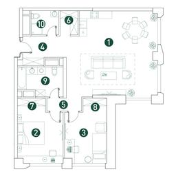 2-BD Apartment Sale, 100.8 sq. m. at Very, Botanicheskaya Street, 29, Moscow, Russia #3
