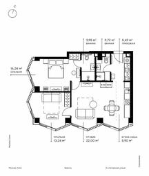 2-BD Apartment Sale, 71 sq. m. at Symphony 34, 2nd Khutorskaya Street, 38А, Moscow, Russia #2