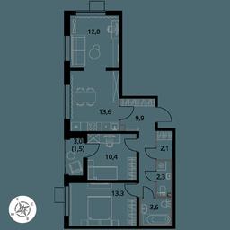 3-BD Apartment Sale, 68.4 sq. m. at Pervy Yuzhny, zhiloy kompleks Pervy Yuzhny, Leninskiy City District, Moscow Region, Russia #3 3-BD Apartment Sale, 68.4 sq. m. at Pervy Yuzhny, zhiloy kompleks Pervy Yuzhny, Leninskiy City District, Moscow Region, Russia #3
