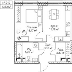 1-BD Apartment Sale, 40.52 sq. m. at SEZAR CITY, 2nd Khoroshyovsky Drive, Moscow, Russia #4