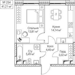 1-BD Apartment Sale, 41.21 sq. m. at SEZAR CITY, 2nd Khoroshyovsky Drive, Moscow, Russia #4