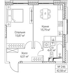 Продажа 1-комн. квартиры, 42,58 м² в ЖК «SEZAR CITY», 2-й Хорошёвский проезд, Москва, Россия #4