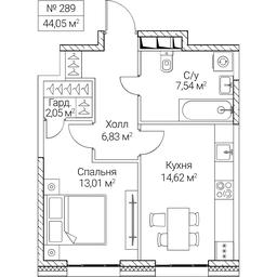1-BD Apartment Sale, 44.05 sq. m. at SEZAR CITY, 2nd Khoroshyovsky Drive, Moscow, Russia #4