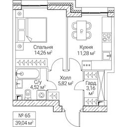 1-BD Apartment Sale, 39.04 sq. m. at SEZAR CITY, 2nd Khoroshyovsky Drive, Moscow, Russia #4