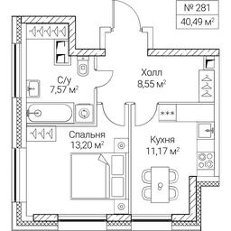 1-BD Apartment Sale, 40.49 sq. m. at SEZAR CITY, 2nd Khoroshyovsky Drive, Moscow, Russia #4