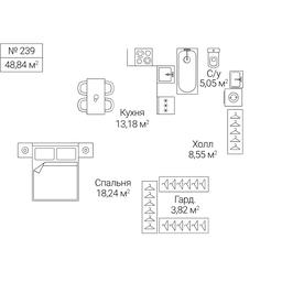 1-BD Apartment Sale, 48.84 sq. m. at SEZAR CITY, 2nd Khoroshyovsky Drive, Moscow, Russia #4