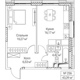 1-BD Apartment Sale, 43.39平方米 at SEZAR CITY, 2nd Khoroshyovsky Drive, Moscow, Russia #4