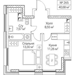 1-BD Apartment Sale, 40.68平方米 at SEZAR CITY, 2nd Khoroshyovsky Drive, Moscow, Russia #4