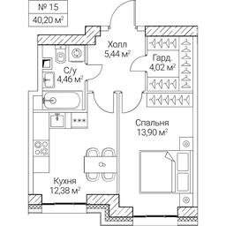 1-BD Apartment Sale, 40.2 sq. m. at SEZAR CITY, 2nd Khoroshyovsky Drive, Moscow, Russia #4