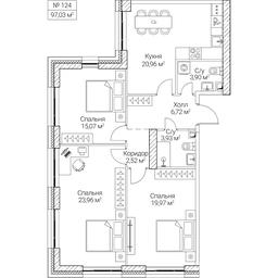 3-BD Apartment Sale, 97.03 sq. m. at SEZAR CITY, 2nd Khoroshyovsky Drive, Moscow, Russia #4