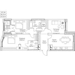 Продажа 3-комн. квартиры, 85,7 м² в ЖК «SEZAR CITY», 2-й Хорошёвский проезд, Москва, Россия #4