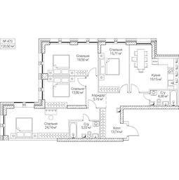 4-BD Apartment Sale, 120.5 sq. m. at SEZAR CITY, 2nd Khoroshyovsky Drive, Moscow, Russia #4