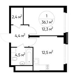 Apartment Sale, 36.1 sq. m. at Peredelkino Blizhnee, Korneya Chukovskogo Street, 1, Vnukovskoye Settlement, Moscow, Russia #2 Apartment Sale, 36.1 sq. m. at Peredelkino Blizhnee, Korneya Chukovskogo Street, 1, Vnukovskoye Settlement, Moscow, Russia #2